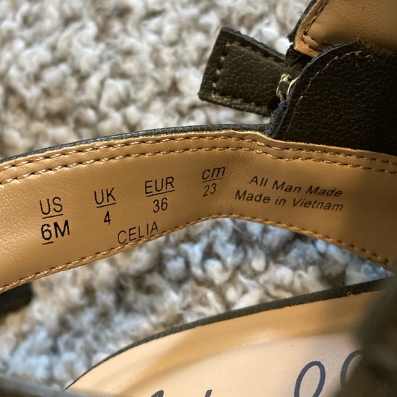 Abella Celia Sandal True Comfort Gray Open Toe Strap Back Heeled Mule 6M - Picture 6 of 6